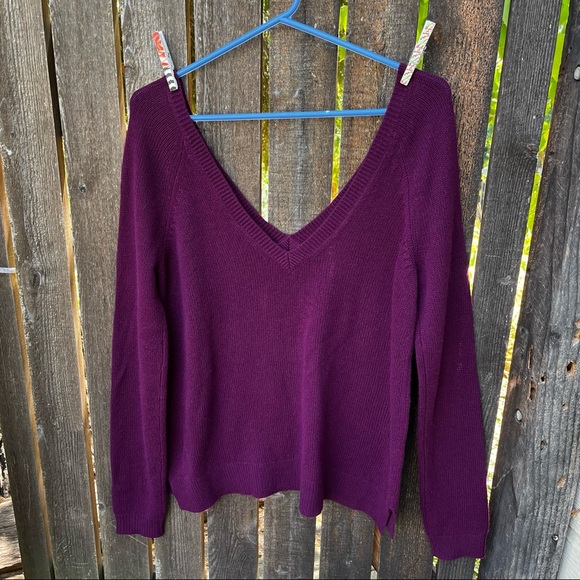 Calypso St Barth Gylden Cashmere Double V-neck Sweater Sz M - Picture 2 of 11